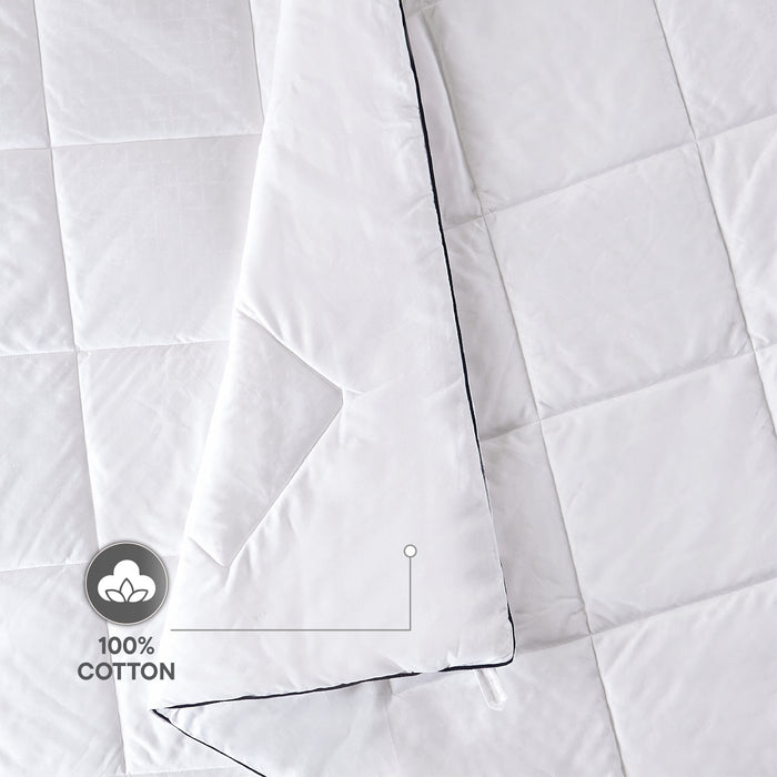 Orion 100% Cotton Double Quilt, 400 TC, Solid, White