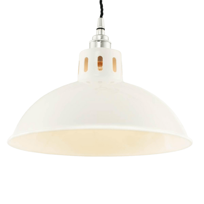 Mullan Lighting Lighting 100 cm (39.5") / Powder-Coated White Osson Industrial Factory Pendant Light