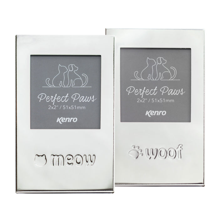 Perfect Paws Silver Plated Gift Photo Frames