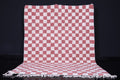 Moroccan Checkered rug - Pink checkered rug - Wool rug - custom moroccan rugs