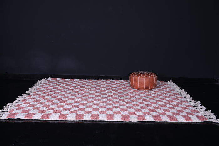 Moroccan Checkered rug - Pink checkered rug - Wool rug - custom moroccan rugs