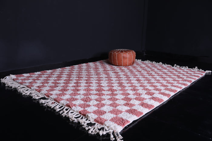 Moroccan Checkered rug - Pink checkered rug - Wool rug - custom moroccan rugs