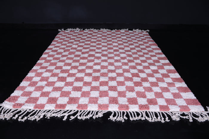 Moroccan Checkered rug - Pink checkered rug - Wool rug - custom moroccan rugs