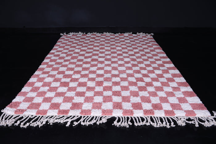 Moroccan Checkered rug - Pink checkered rug - Wool rug - custom moroccan rugs
