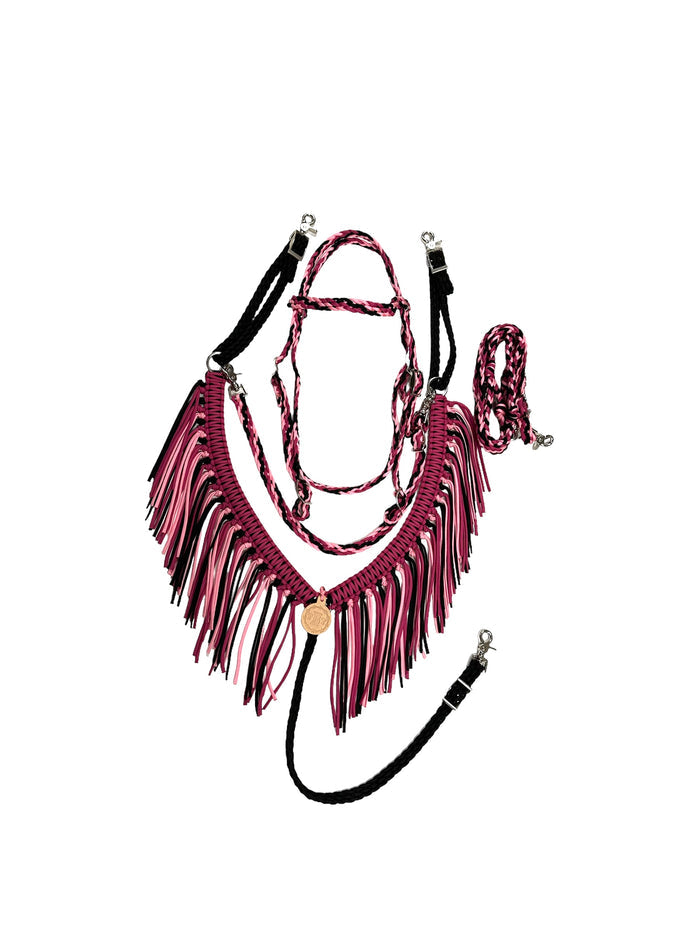 Pink Tack set - Tiffanys Braided Tack LLC