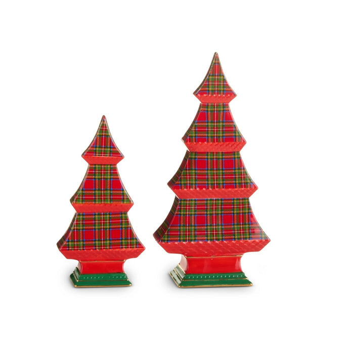 Plaid Tabletop Trees