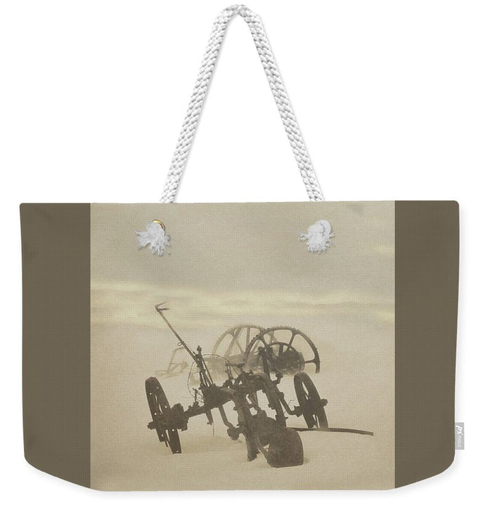 Plow in Blizzard Weekender Tote bag