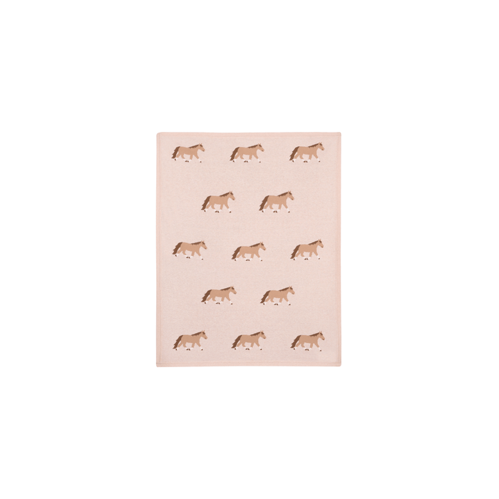 Viverano Organics SHOP Pony Jacquard Knit Baby Blanket