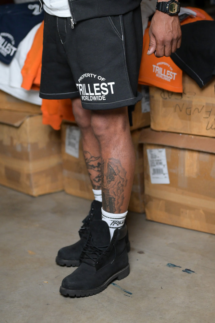 Property of Trillest Shorts - Black\White