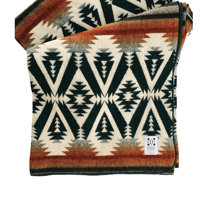 Beyond Borders Collective Bedding Evergreen Autumn Quichua Blanket