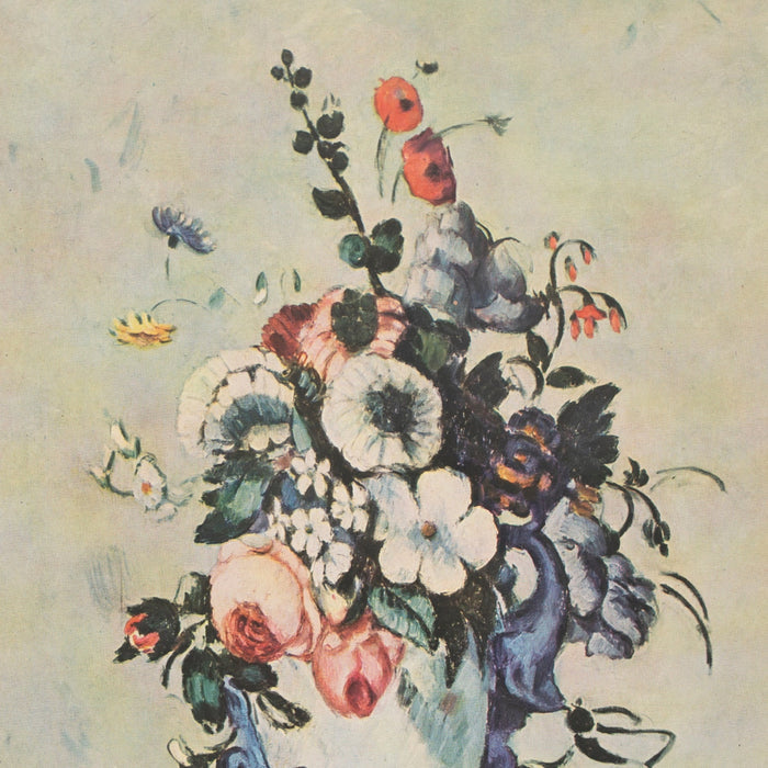 Rare Vintage 1950s Paul Cézanne "Vase of Flowers" Still Life Floral Art Print