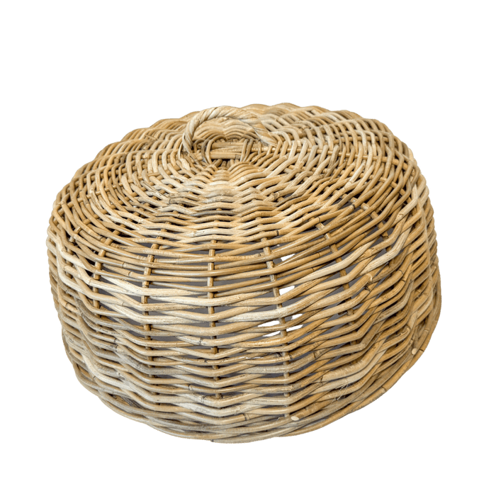 Basketly Large - 19.5" D Basketly - Rattan Cloche Dome Food Cover