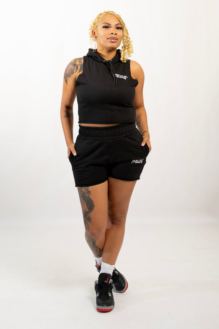Raw Cut Women Shorts - Black