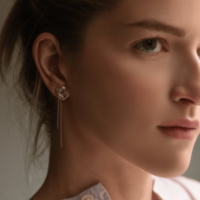 8.6.4 SHOP Raw Diamond & Brass Stud Earrings