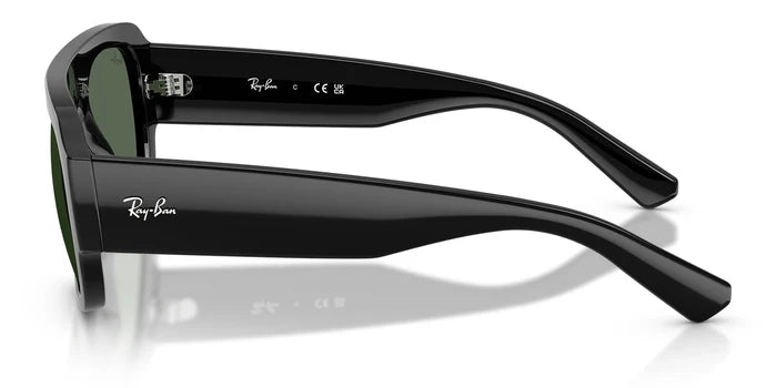 RayBan RB2218-Black With Green Lenses