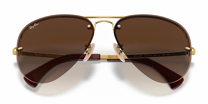 RayBan RB3449-Arista Gold /  Light brown