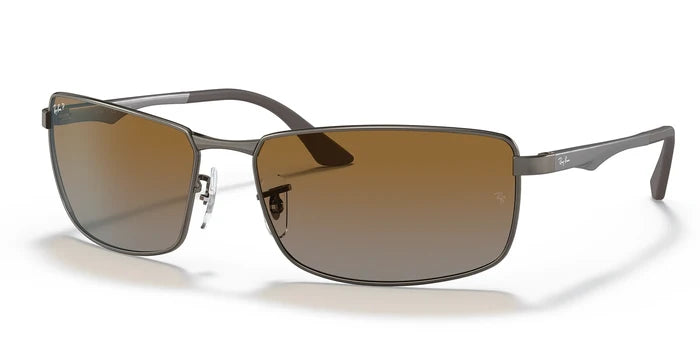 RayBan RB3498-GunMetal / Brown Polarized
