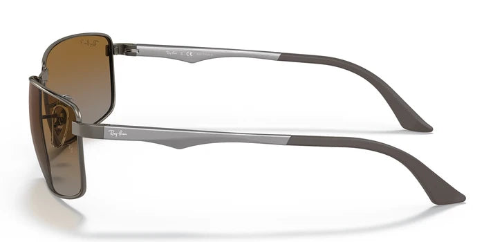 RayBan RB3498-GunMetal / Brown Polarized