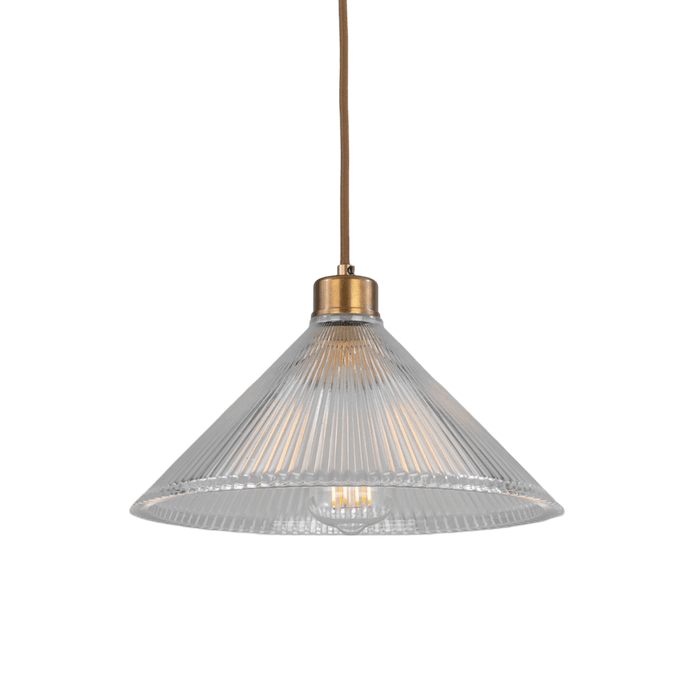 Mullan Lighting Lighting Antique Brass / 39.25" (100cm) Rebell Prismatic Glass Pendant Light