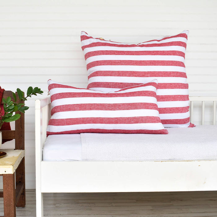 Celina Mancurti, LLC SHOP 24 x 14 inches Red & White Stripe Pillow