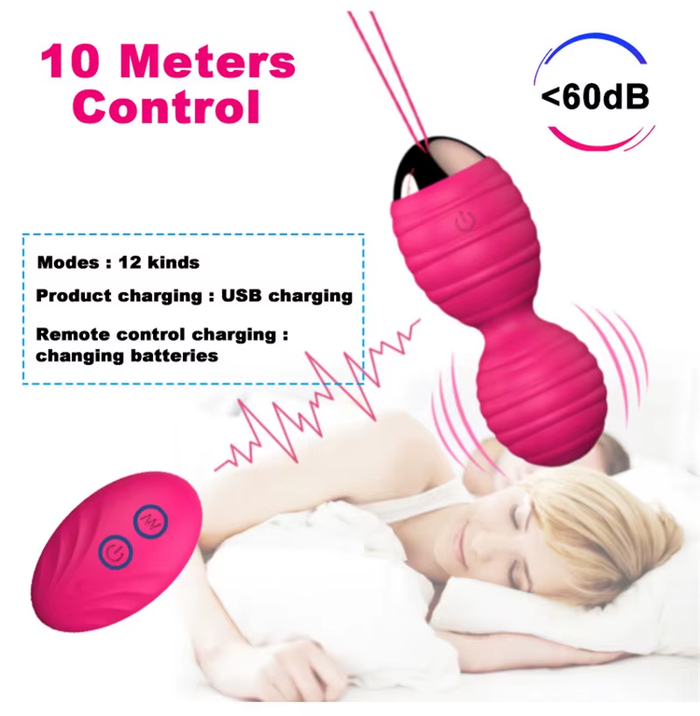 Remote Silicone Tighten Vaginal Massage Pelvic Floor Exercise Kegel Balls Vibrator Sex Toys for Women