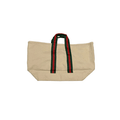 Puebco SHOP Green x Red Retro "College" Library Tote