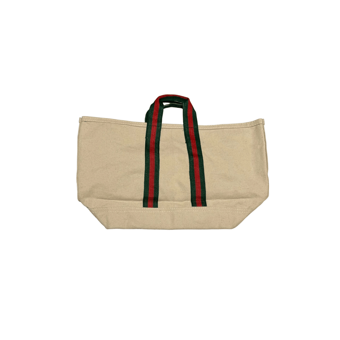 Puebco SHOP Green x Red Retro "College" Library Tote
