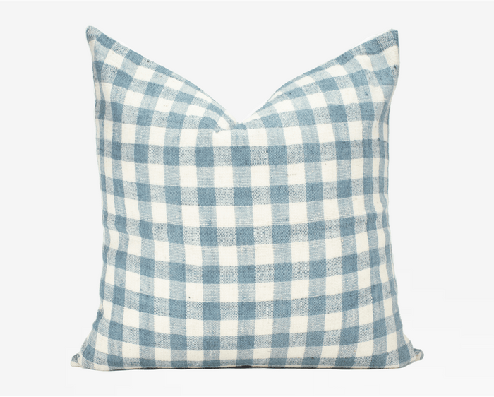 Heddle & Lamm 20" Heddle & Lamm - Reva Check - Mist Pillow Cover