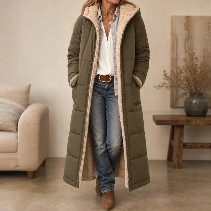 Revera – Reversible Hooded Longline Puffer Coat