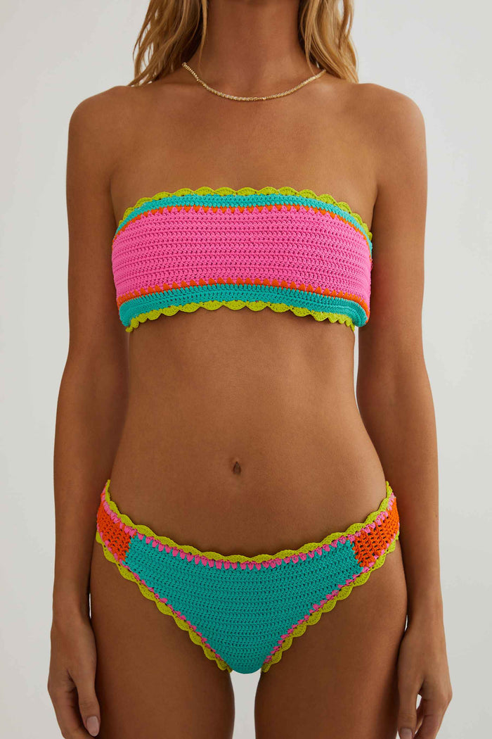 Colorful crochet swimsuit