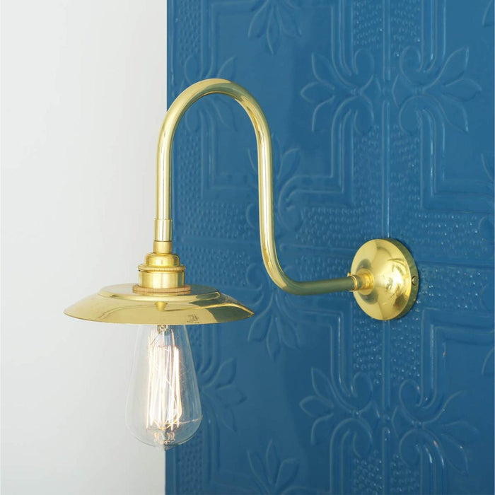 Mullan Lighting Lighting Reznor Vintage Swan Neck Wall Sconce