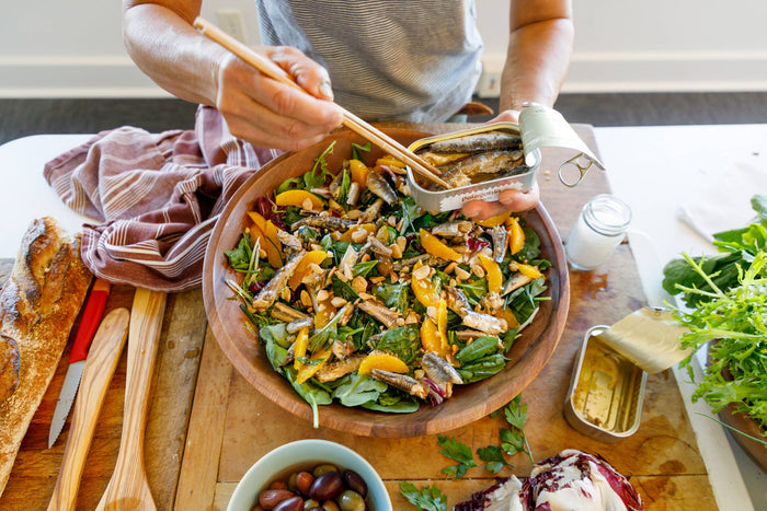 Patagonia Provisions Food Roasted Garlic White Anchovies, Tinned Fish