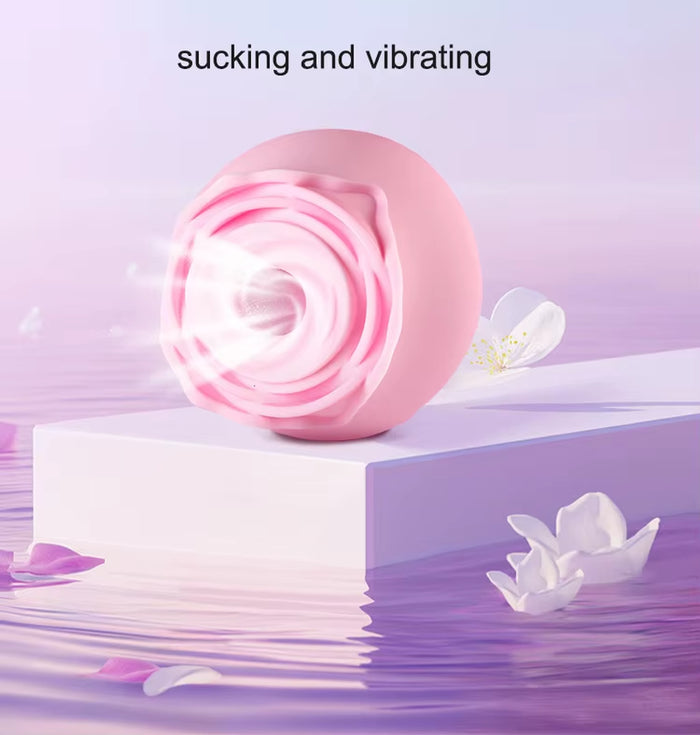Rose Vibrator Breast Massager and Clitoris Stimulator Sex Products with Vibrating for Egg Sucking Toy for Women