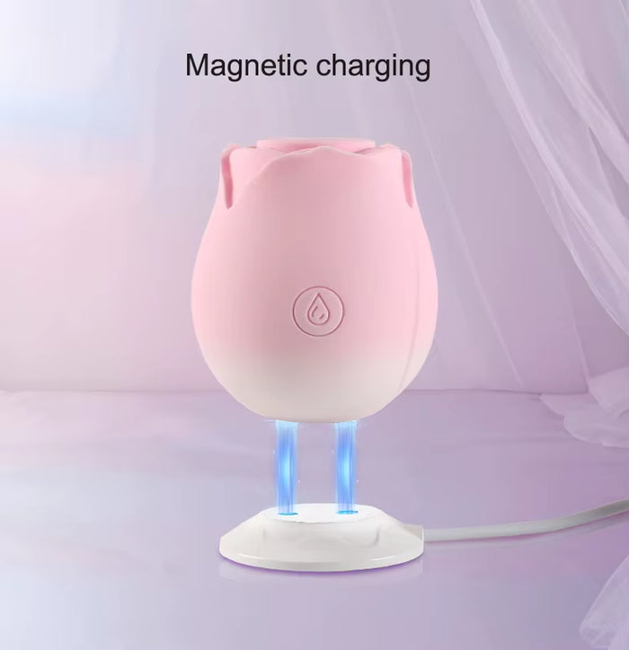 Rose Vibrator Breast Massager and Clitoris Stimulator Sex Products with Vibrating for Egg Sucking Toy for Women