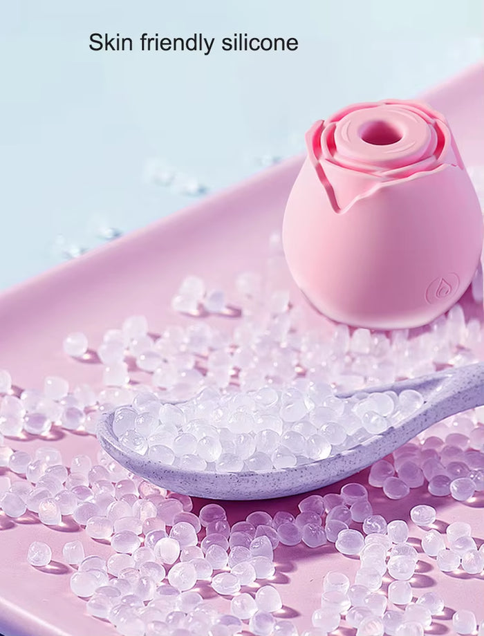 Rose Vibrator Breast Massager and Clitoris Stimulator Sex Products with Vibrating for Egg Sucking Toy for Women