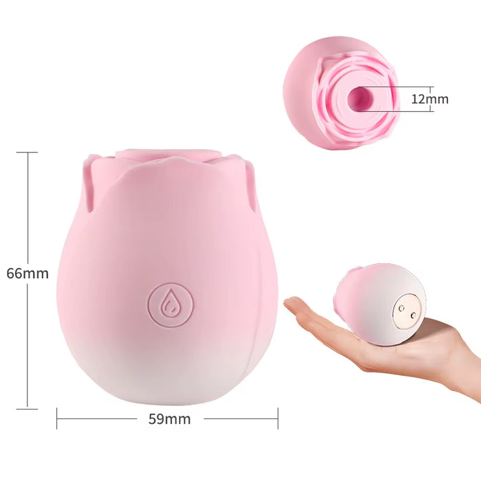 Rose Vibrator Breast Massager and Clitoris Stimulator Sex Products with Vibrating for Egg Sucking Toy for Women