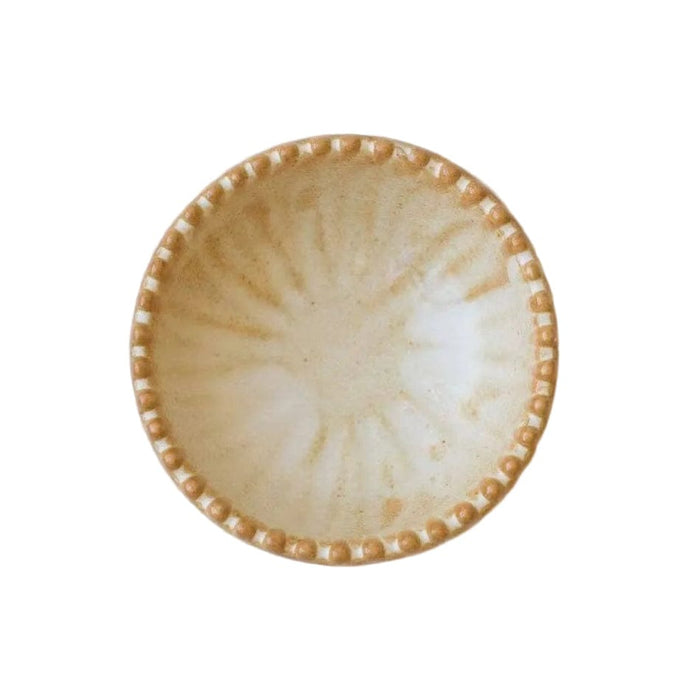 Fodory Kitchen & Dining Beige Ruffled Edge Ceramic Pinch Bowl, Various Colors