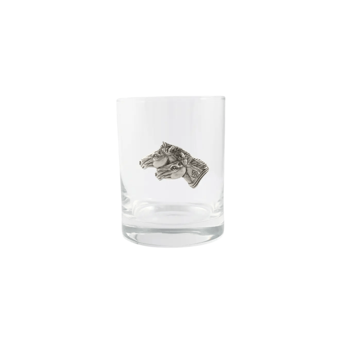 Vagabond House SHOP Running Horse  Bar Glass