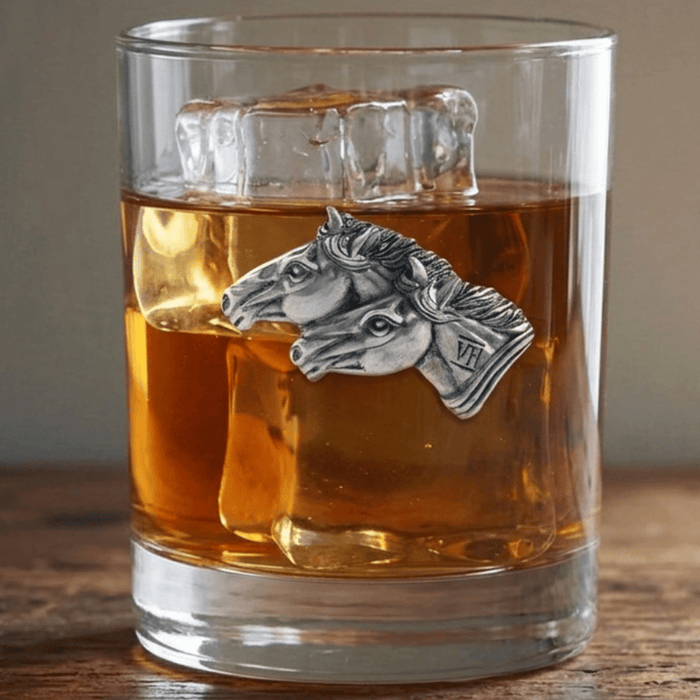 Vagabond House SHOP Running Horse  Bar Glass