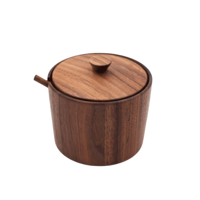 JBrody & Co. Tableware Salt Cellar, Walnut Wood