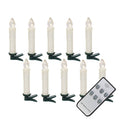 Col House Designs Holiday Set of 10, White Clip-on Candle With Remote