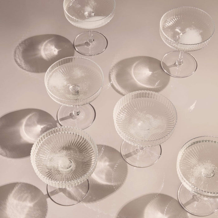Ferm Living Kitchenware Ripple Champagne Glasses