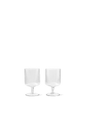 Ferm Living Kitchen & Dining Set of 2, Ripple Wine Glasses