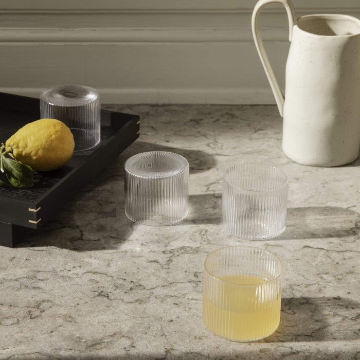 Asher + Rye Ripple Glasses Low, Set of 4