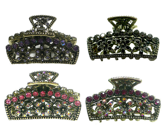 Set of 4 Small Metal Jaw Claw Clip for Hair Styling Hair Twist Hair Bun RW86470-4927-4