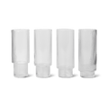Ferm Living Kitchenware Ripple Glass Tall, Set of 4