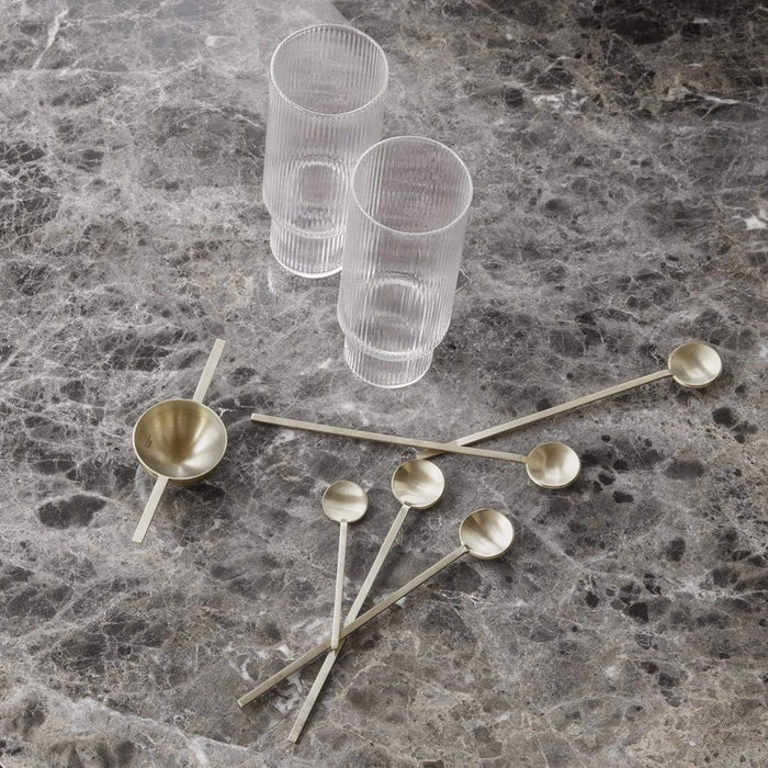 Ferm Living Kitchenware Ripple Glass Tall, Set of 4
