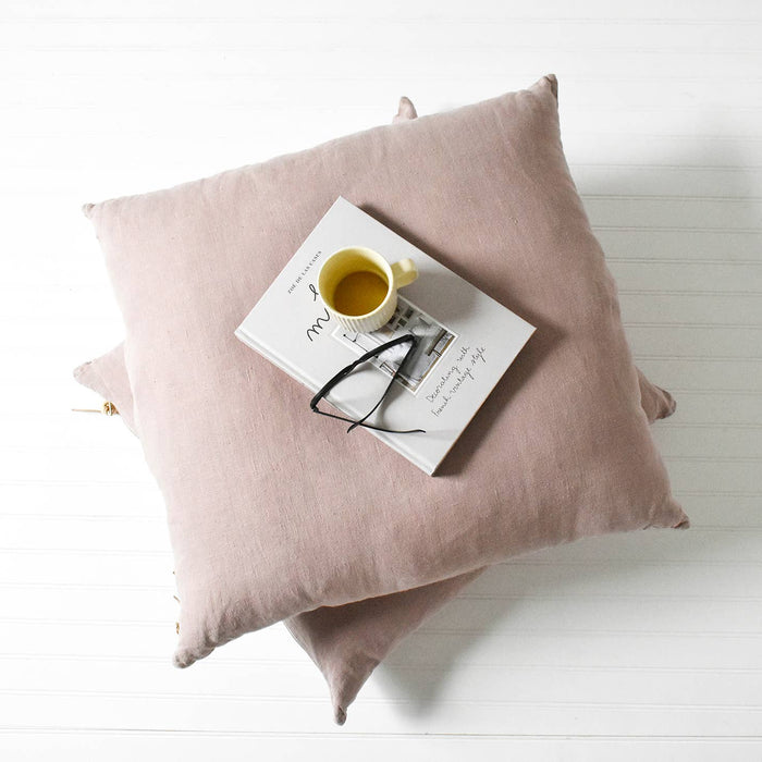 Celina Mancurti, LLC SHOP 27" X 27" Shadow Rose Washed Linen Pillow