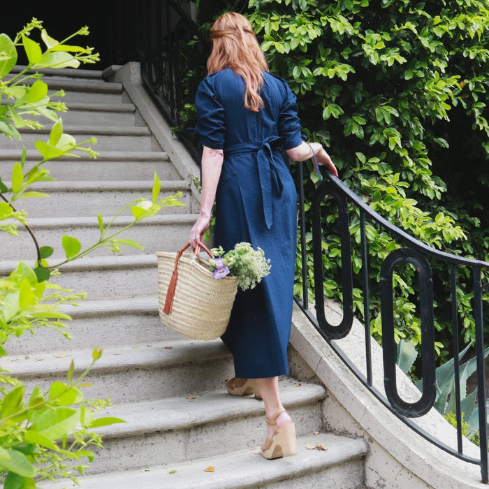 Tripleroot SHOP Shirred Short-Sleeve Dress