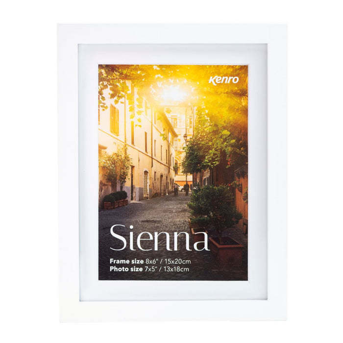 Sienna Series Photo Frames in White